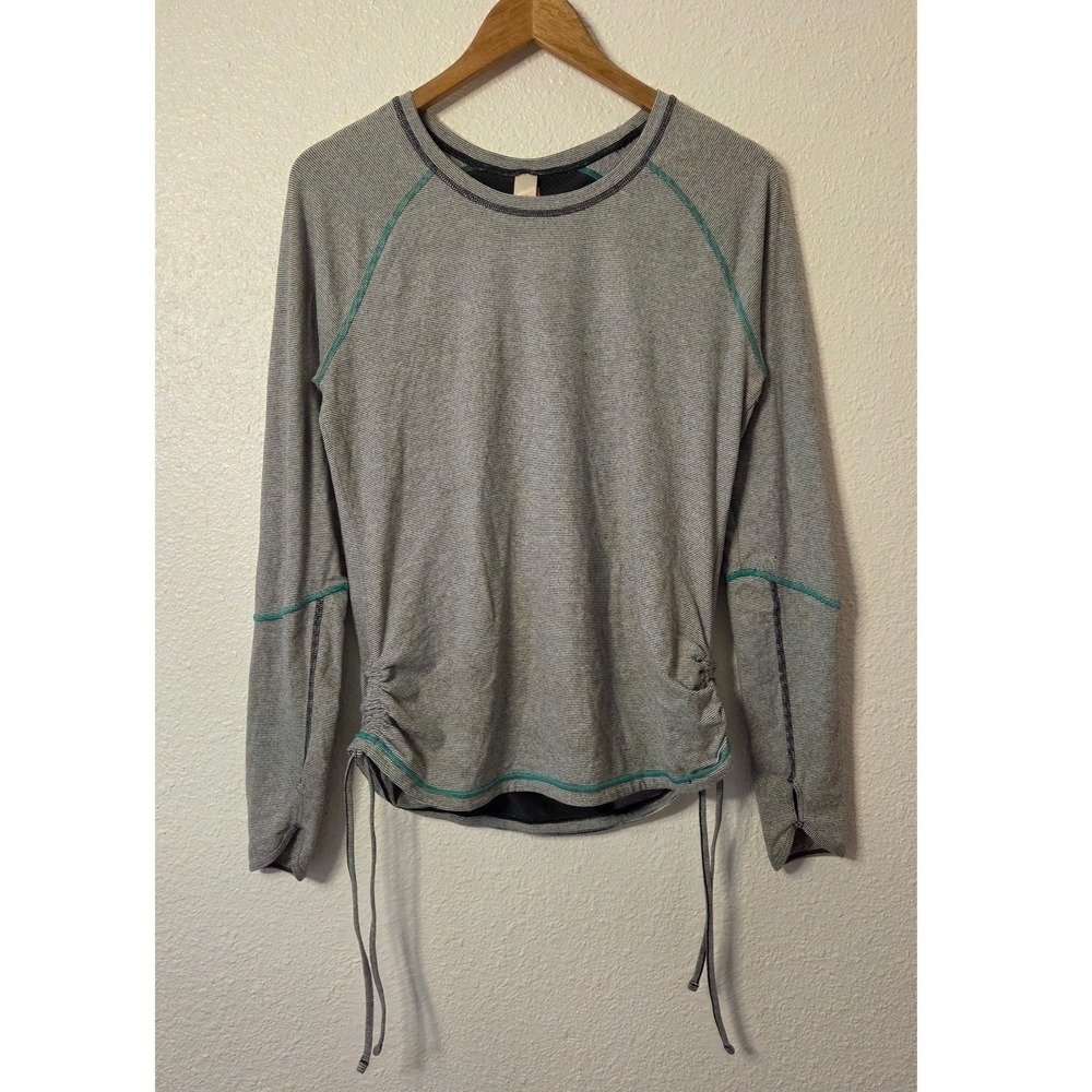 Lucy Tech Athletic Top Large Ruched Back Drawstring Performance Running - Picture 3 of 9